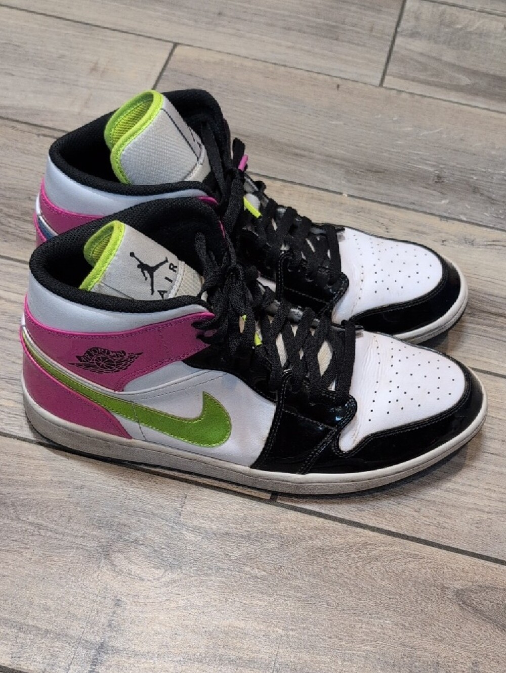 Air Jordan Mid SE Cyber Active Y2K Retro High Top Basketball Sneakers - Picture 7 of 12